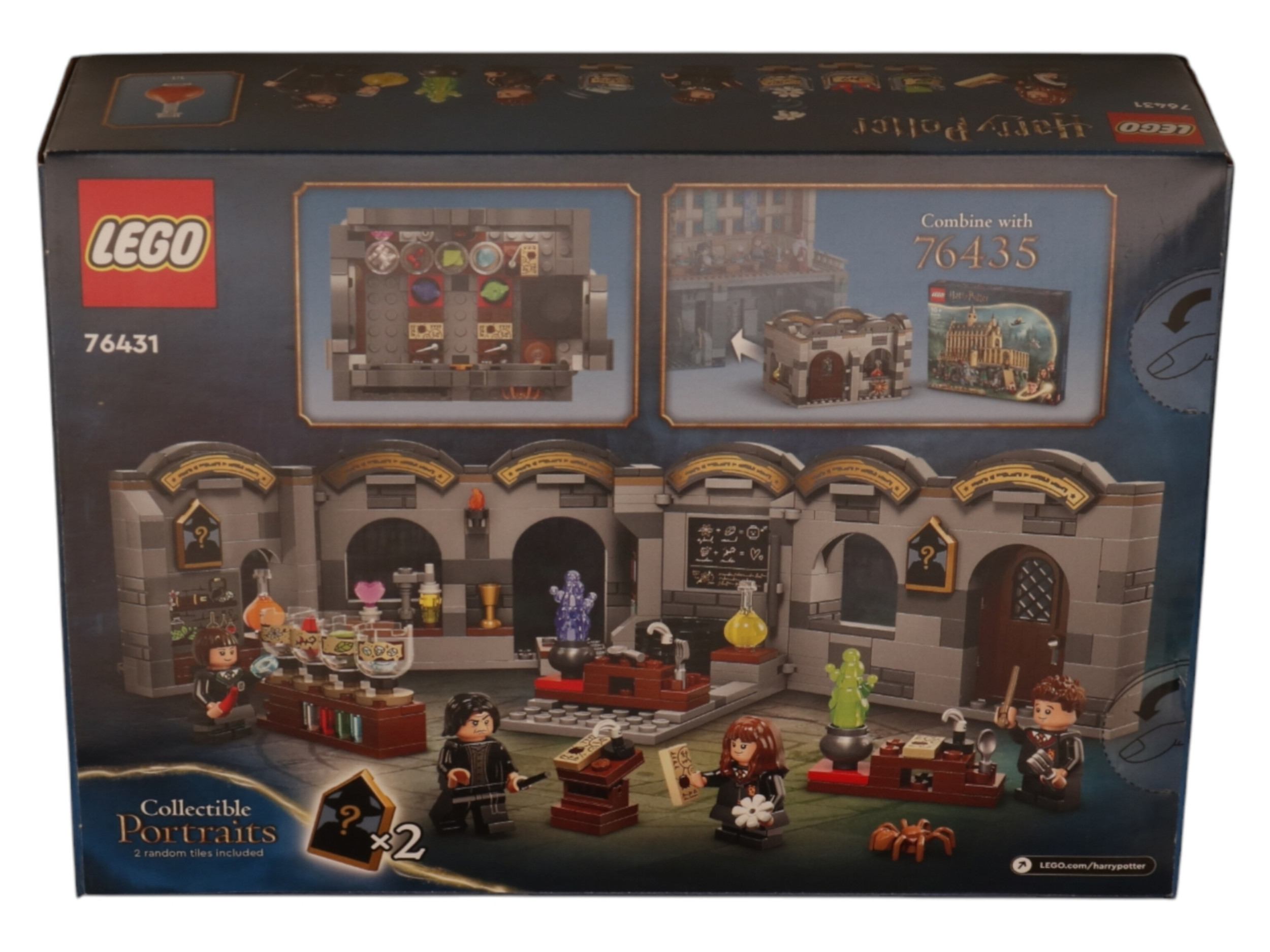 Back of the box for LEGO set 76431 Hogwarts Castle: Potions Class.