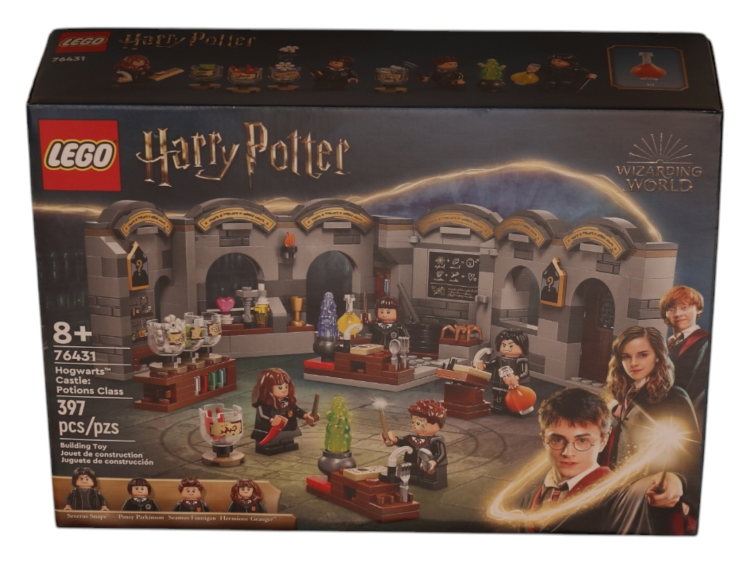 Front of the box for LEGO set 76431 Hogwarts Castle: Potions Class.